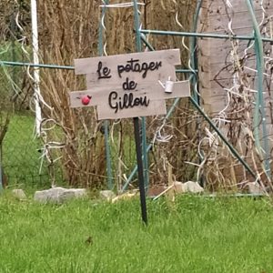 Pancarte "le potager de Gillou"
