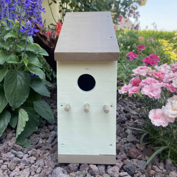 Nichoir à oiseaux bois coloré