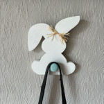 Porte manteau lapin en bois 