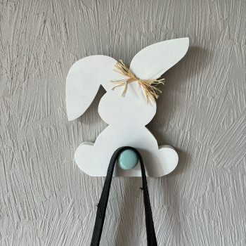 Porte manteau lapin en bois