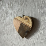 Coeur en bois asymétrique