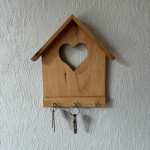 Porte clefs en bois de sapin