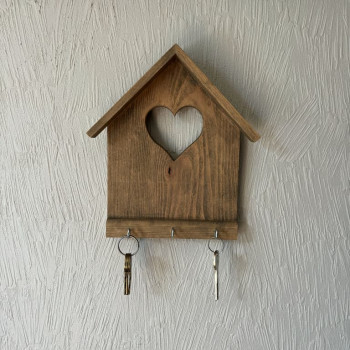Porte clefs en bois de sapin