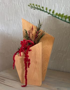 Soliflore en bois