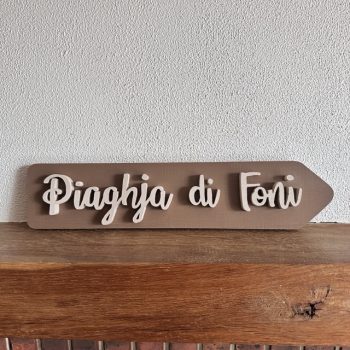 Pancarte en bois décoratif « Piaghja di Foni »